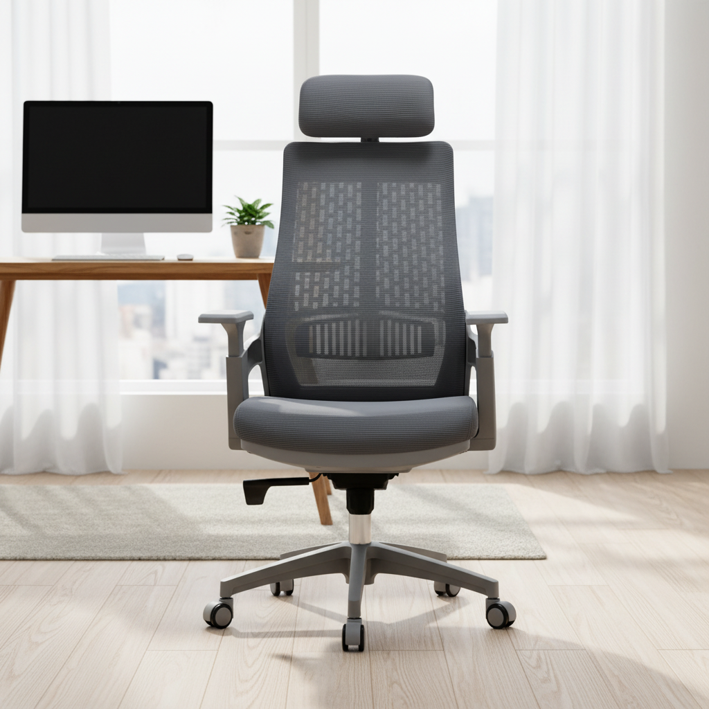 Grey Chair in Interior Setting