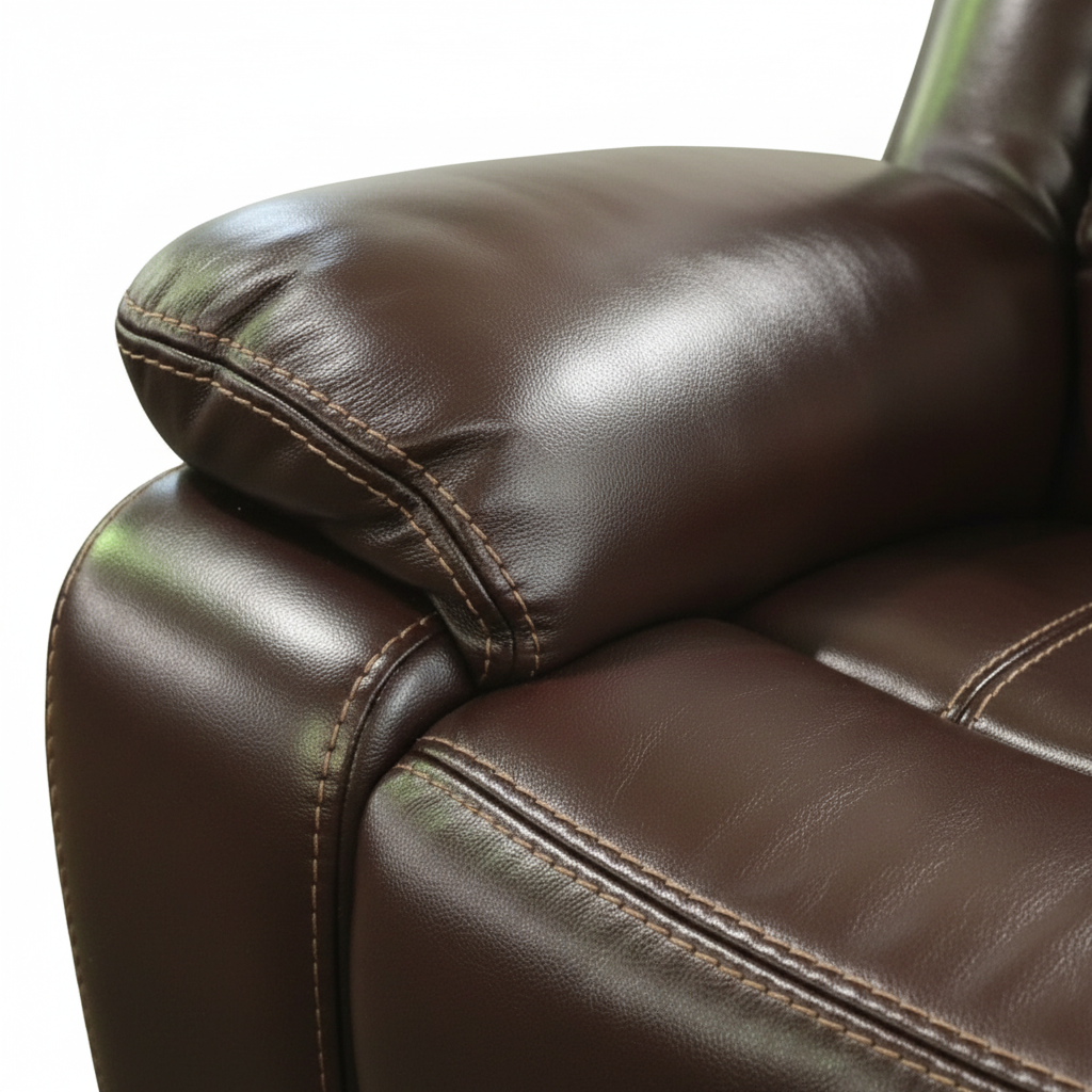 Leather Cushion & Stitching Detail