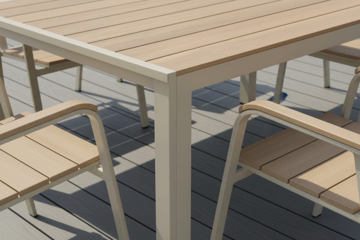 Polywood Outdoor Dining Set – Corrected Overhead