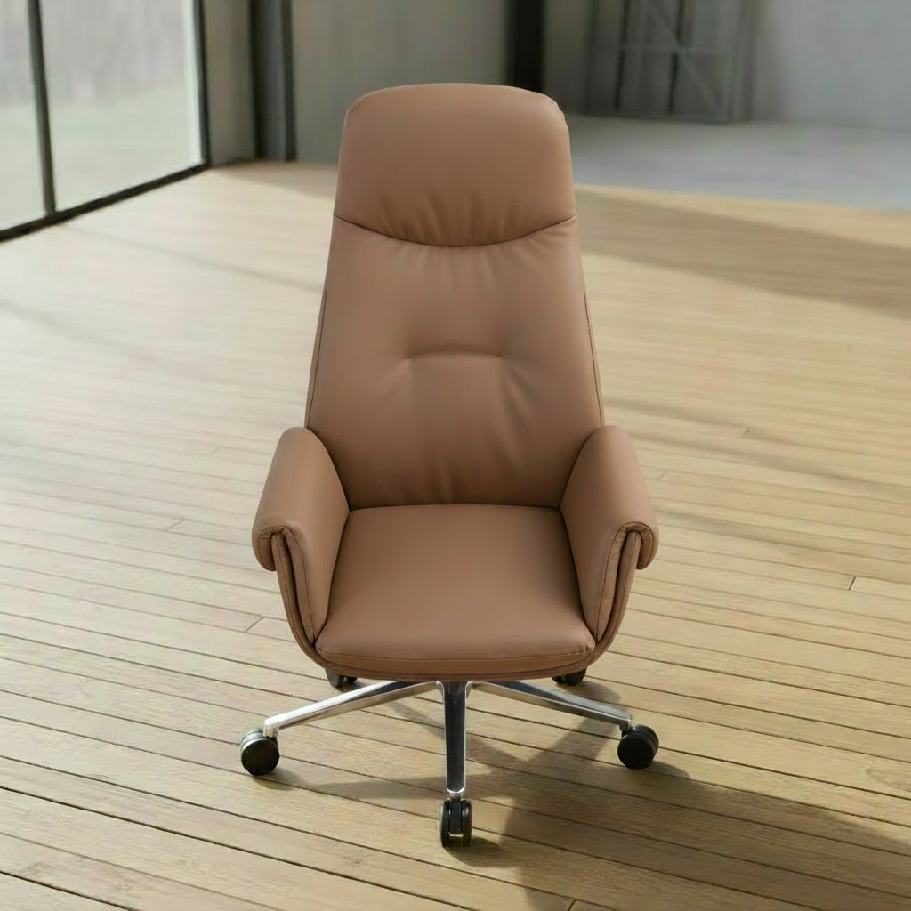 Realistic Brown Leather Executive Chair