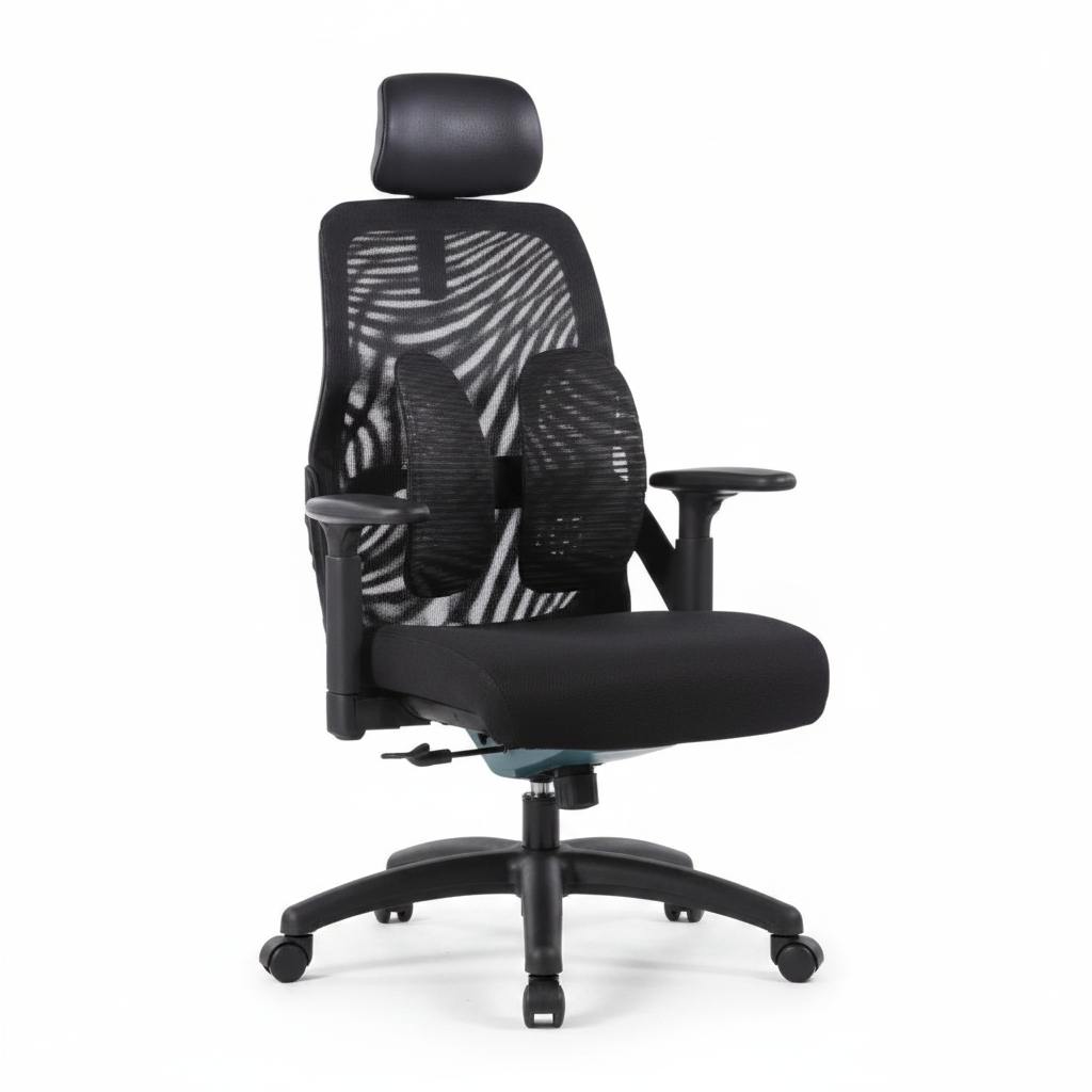 W4544 Black Office Chair - 3/4 Angle