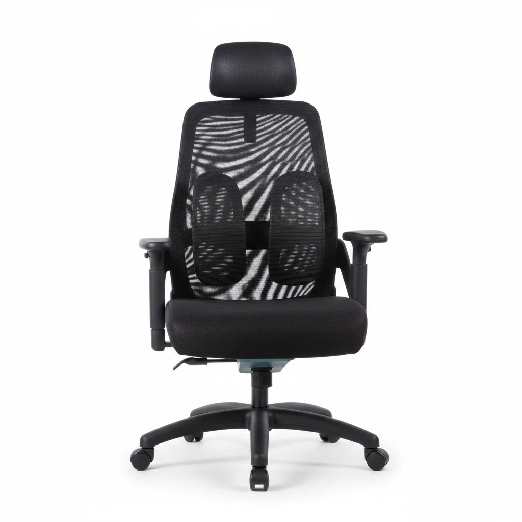 W4544 Black Office Chair - Front