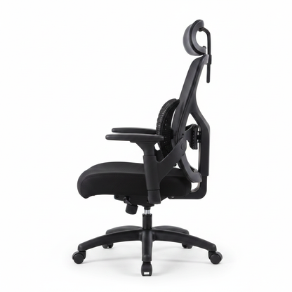 W4544 Black Office Chair - Side Profile